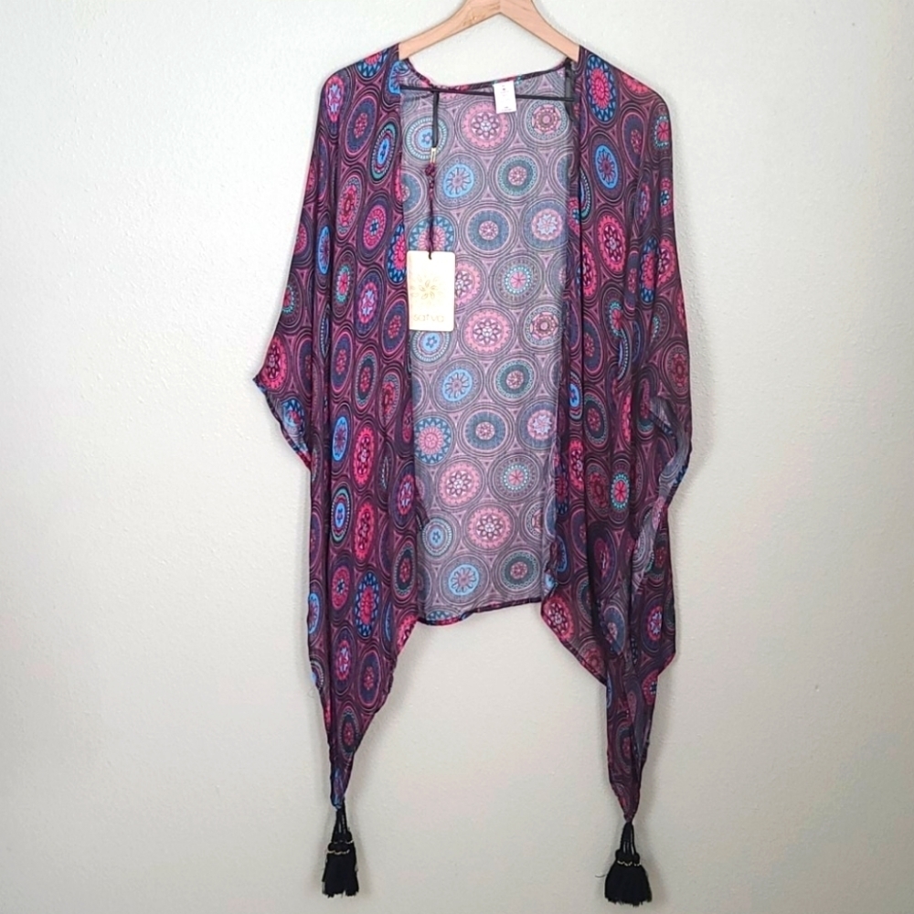 Satva "Akula" Yoga Boho Open Front Kimono Cardigan